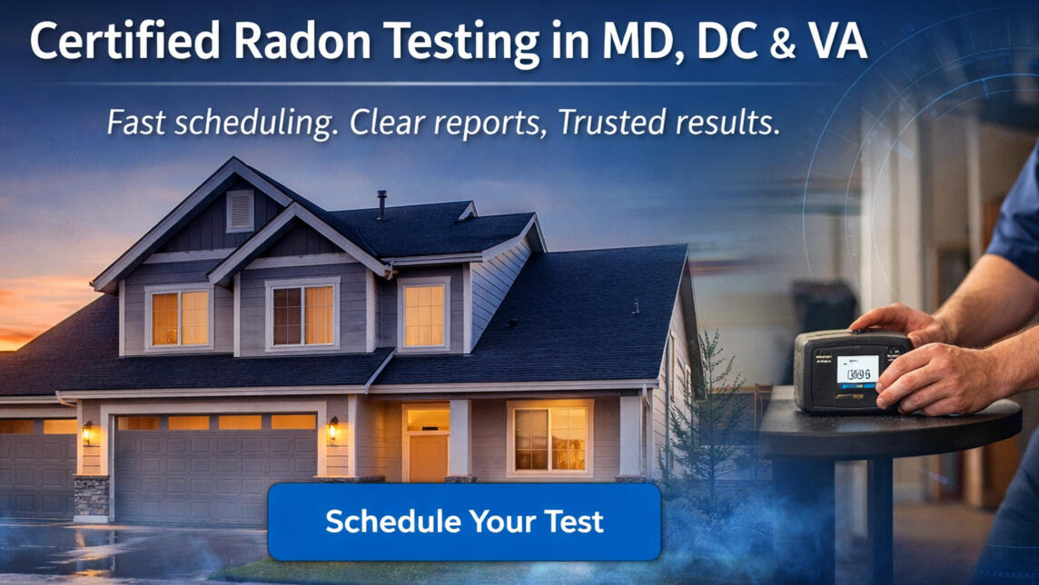 Radon test in residential home